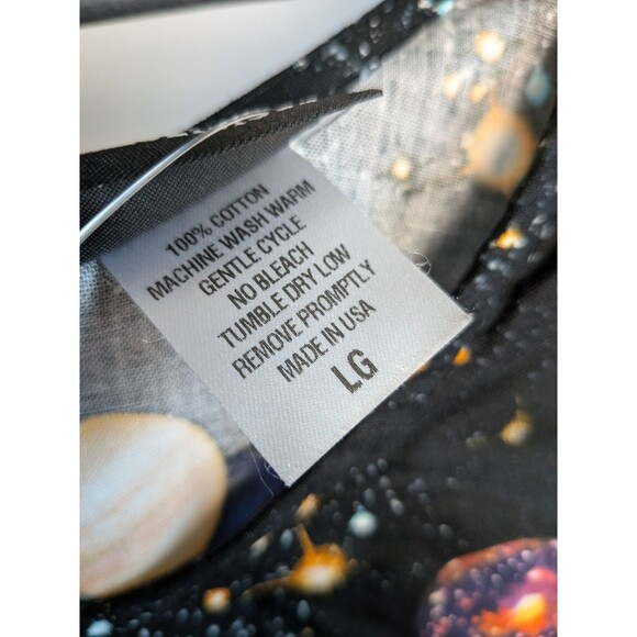 Retrolicious Black Fit & Flare Space Print Sleeveless Dress L Planets Galaxies - Picture 7 of 10